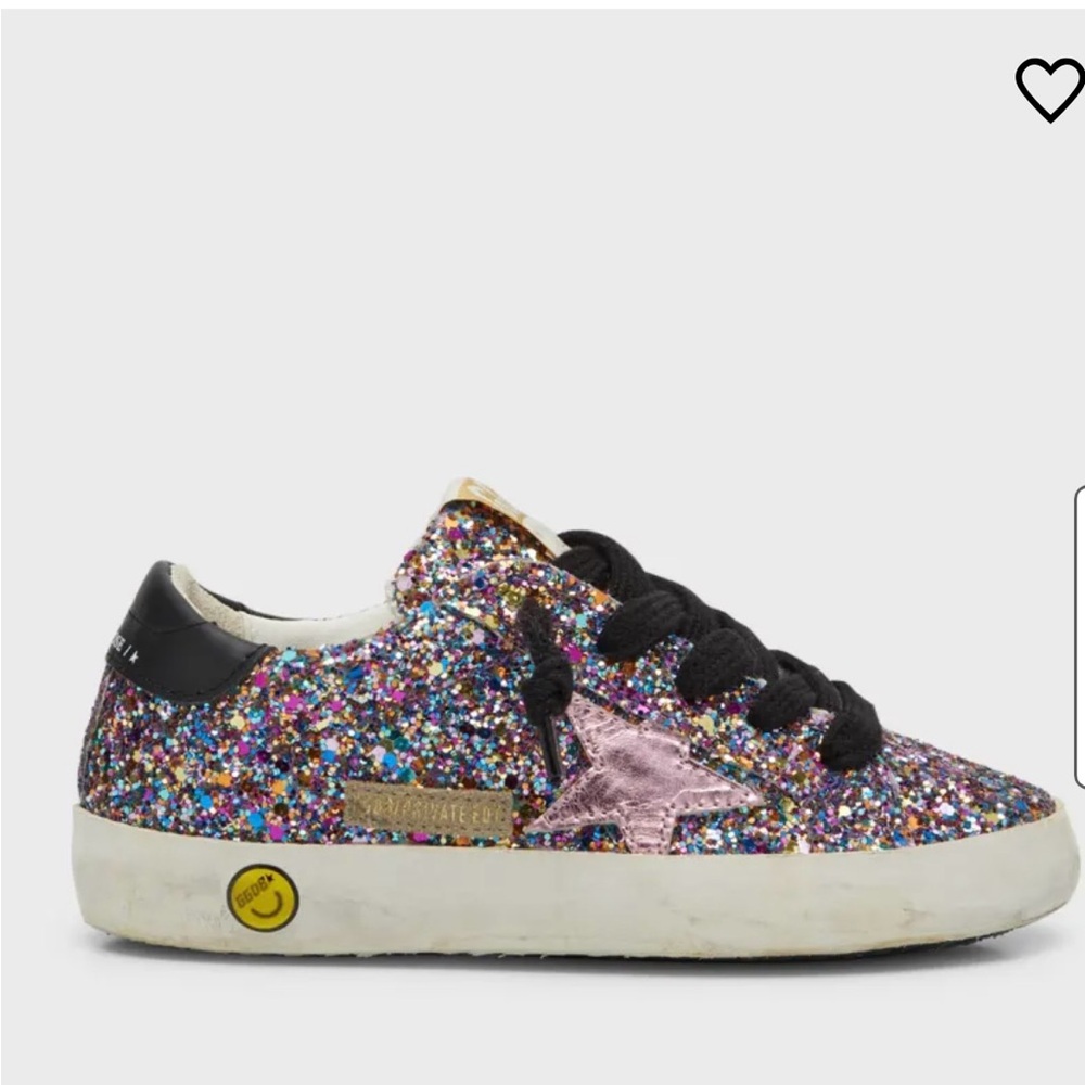 Golden Goose Infant/Toddler Superstar Multi Glitter Low-top Sneakers